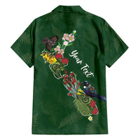 Kia Ora New Zealand Floral Personalized Family Matching Summer Maxi Dress and Hawaiian Shirt Sage Green LT7 - Polynesian Pride