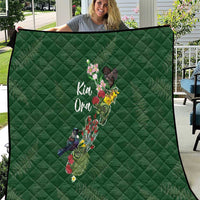 Kia Ora New Zealand Floral Quilt Sage Green LT7 Sage Green - Polynesian Pride