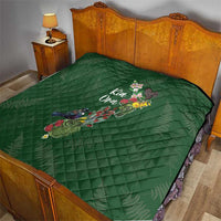 Kia Ora New Zealand Floral Quilt Sage Green LT7 - Polynesian Pride