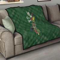 Kia Ora New Zealand Floral Quilt Sage Green LT7 - Polynesian Pride