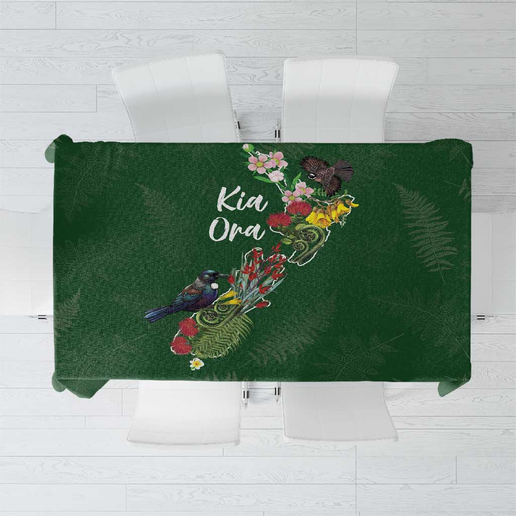 Kia Ora New Zealand Floral Tablecloth Sage Green LT7 Sage Green - Polynesian Pride