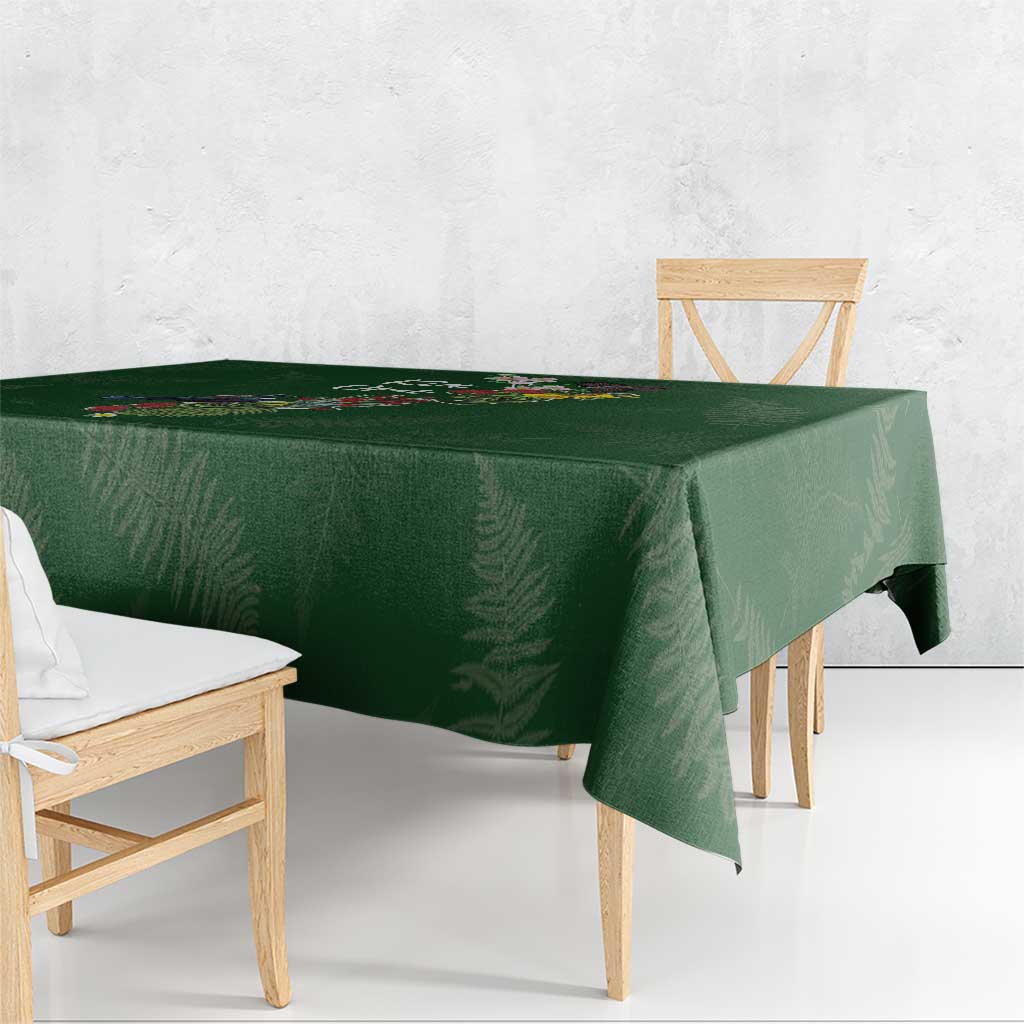 Kia Ora New Zealand Floral Tablecloth Sage Green LT7 - Polynesian Pride