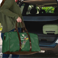 Kia Ora New Zealand Floral Travel Bag Sage Green - Polynesian Pride
