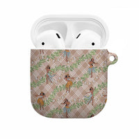 Beige Palaka Hula Girls Seamless Hawaii Aloha AirPods Case - Polynesian Pride