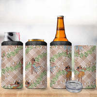 Beige Palaka Hula Girls Seamless Hawaii Aloha 4 in 1 Can Cooler Tumbler LT7 - Polynesian Pride