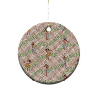 Beige Palaka Hula Girls Seamless Hawaii Aloha Ceramic Ornament LT7 - Polynesian Pride