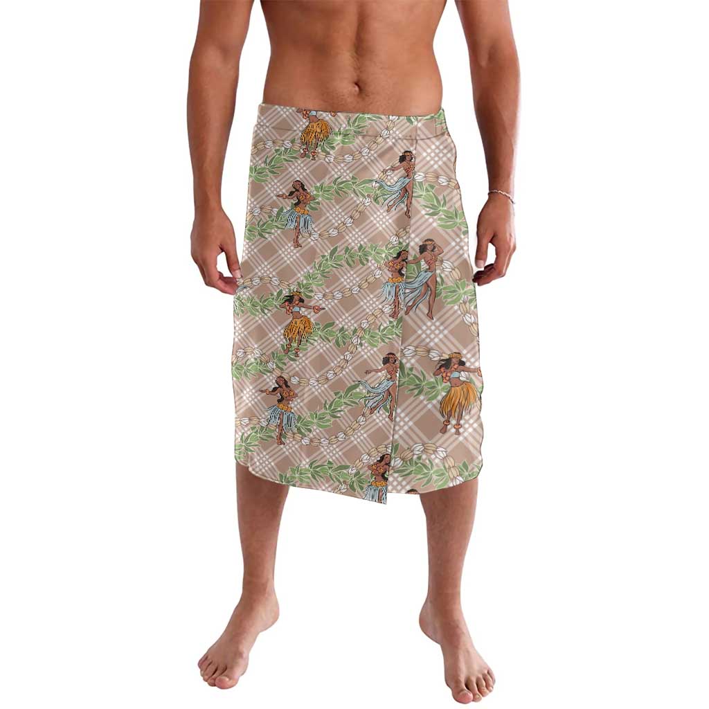 Beige Palaka Hula Girls Seamless Hawaii Aloha Lavalava LT7 Beige - Polynesian Pride