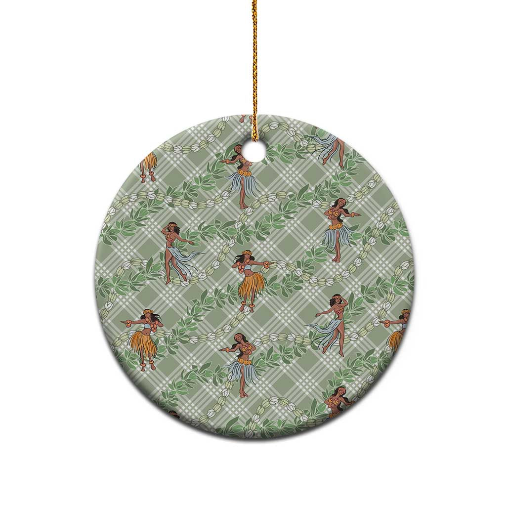 Mint Palaka Hula Girls Seamless Hawaii Aloha Ceramic Ornament LT7 - Polynesian Pride