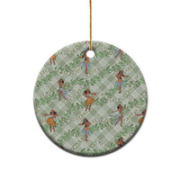 Mint Palaka Hula Girls Seamless Hawaii Aloha Ceramic Ornament LT7 - Polynesian Pride