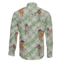 Mint Palaka Hula Girls Seamless Hawaii Aloha Family Matching Summer Maxi Dress and Hawaiian Shirt LT7 - Polynesian Pride