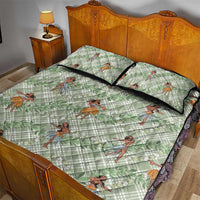 Mint Palaka Hula Girls Seamless Hawaii Aloha Quilt Bed Set LT7 - Polynesian Pride