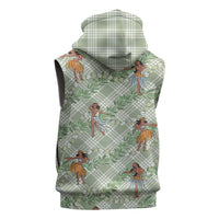 Mint Palaka Hula Girls Seamless Hawaii Aloha Sleeveless Zip Hoodie LT7 - Polynesian Pride