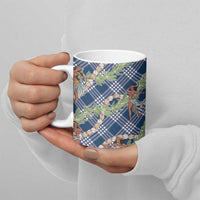 Navy Blue Palaka Hula Girls Seamless Hawaii Aloha Ceramic Mug LT7 - Polynesian Pride