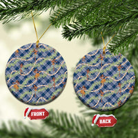 Navy Blue Palaka Hula Girls Seamless Hawaii Aloha Ceramic Ornament LT7 Circle Navy Blue - Polynesian Pride