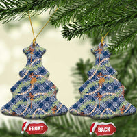 Navy Blue Palaka Hula Girls Seamless Hawaii Aloha Ceramic Ornament LT7 Christmas Tree Navy Blue - Polynesian Pride