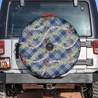 Navy Blue Palaka Hula Girls Seamless Hawaii Aloha Spare Tire Cover LT7 Navy Blue - Polynesian Pride