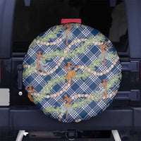 Navy Blue Palaka Hula Girls Seamless Hawaii Aloha Spare Tire Cover LT7 No hole Navy Blue - Polynesian Pride