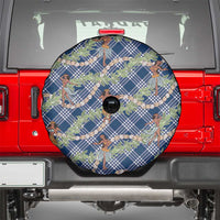 Navy Blue Palaka Hula Girls Seamless Hawaii Aloha Spare Tire Cover LT7 - Polynesian Pride