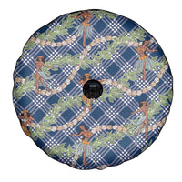 Navy Blue Palaka Hula Girls Seamless Hawaii Aloha Spare Tire Cover LT7 - Polynesian Pride