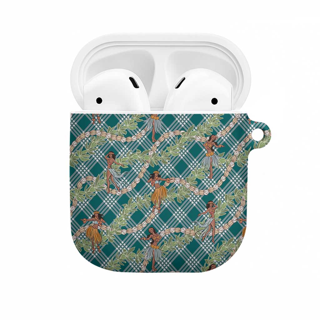 Teal Palaka Hula Girls Seamless Hawaii Aloha AirPods Case - Polynesian Pride