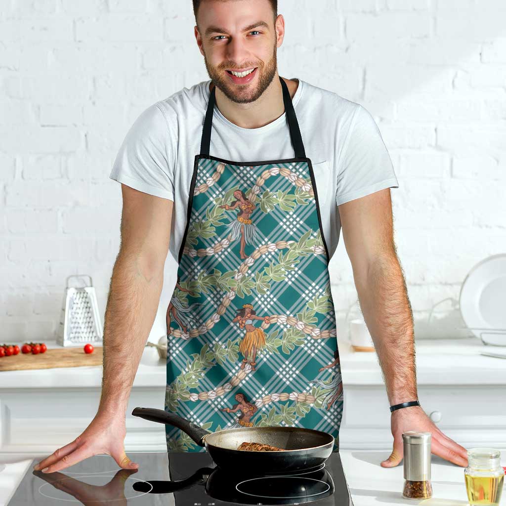 Teal Palaka Hula Girls Seamless Hawaii Aloha Apron - Polynesian Pride