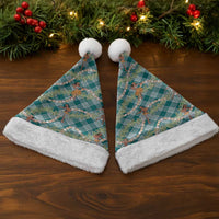 Teal Palaka Hula Girls Seamless Hawaii Aloha Christmas Santa Hat - Polynesian Pride