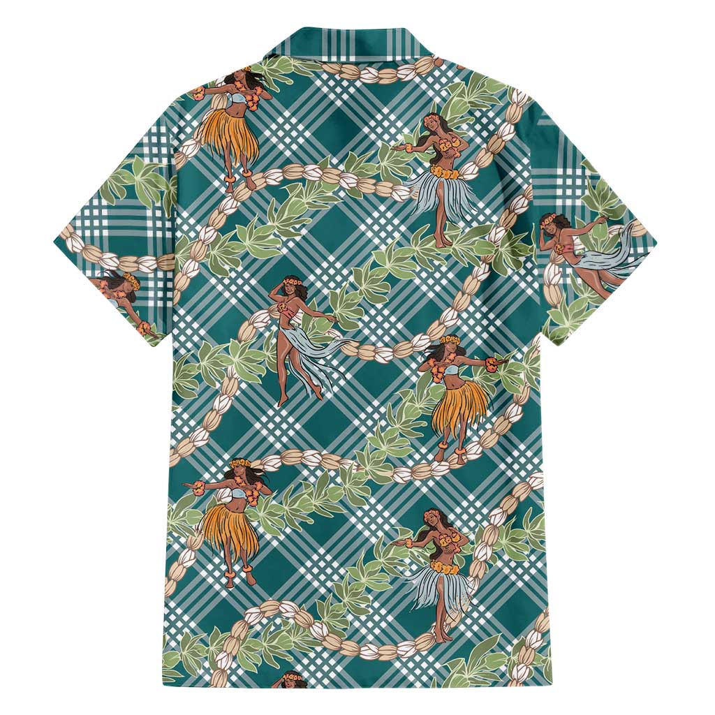 Teal Palaka Hula Girls Seamless Hawaii Aloha Hawaiian Shirt - Polynesian Pride
