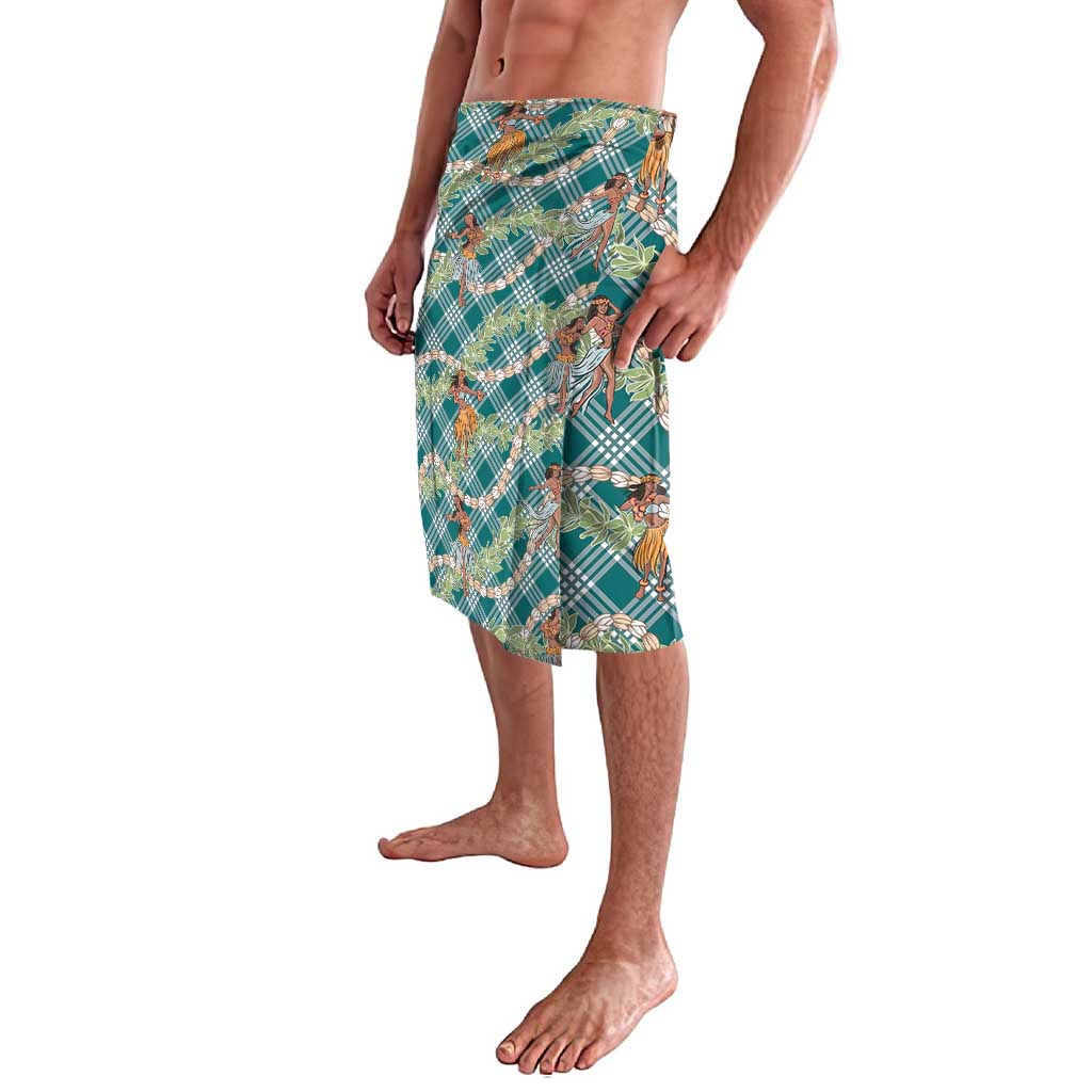 Teal Palaka Hula Girls Seamless Hawaii Aloha Lavalava - Polynesian Pride