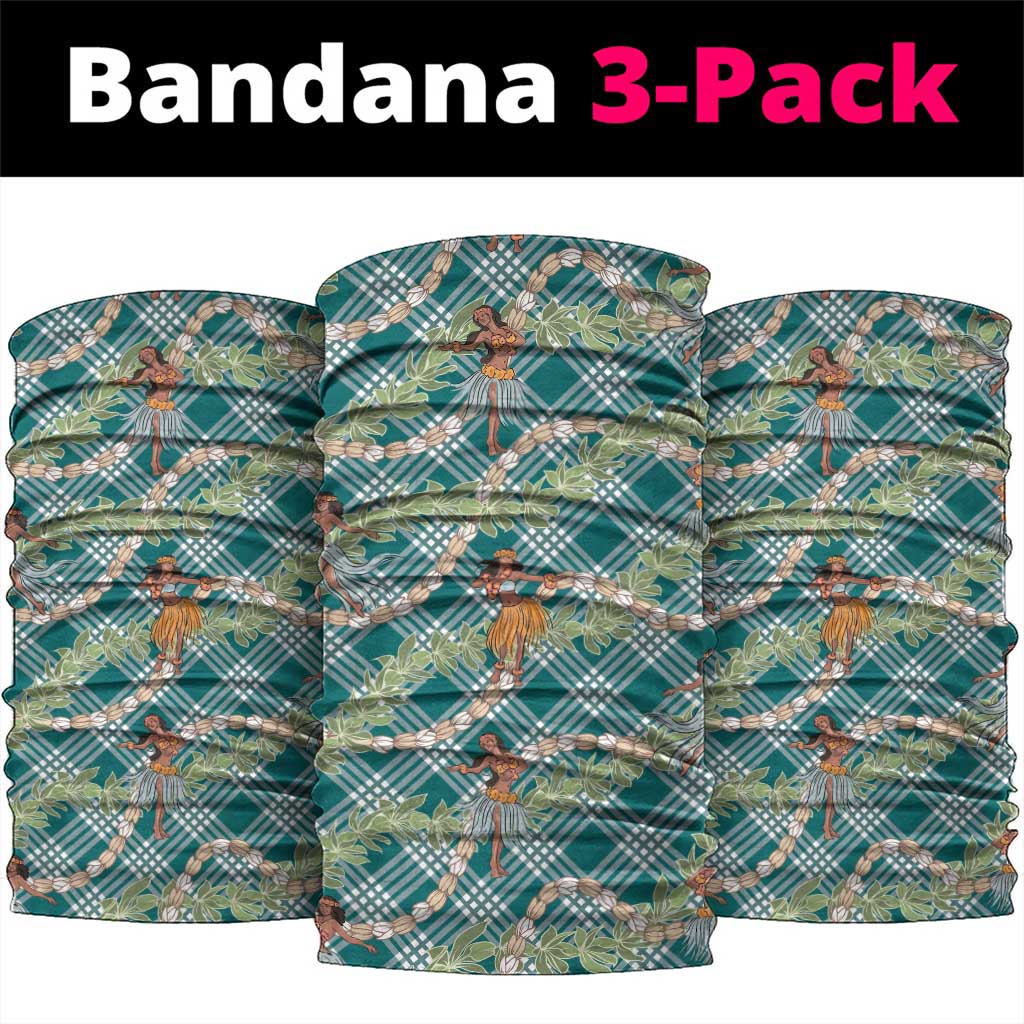 Teal Palaka Hula Girls Seamless Hawaii Aloha Neck Gaiter - Polynesian Pride