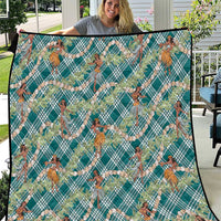 Teal Palaka Hula Girls Seamless Hawaii Aloha Quilt LT7 Teal - Polynesian Pride