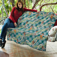 Teal Palaka Hula Girls Seamless Hawaii Aloha Quilt LT7 - Polynesian Pride