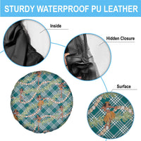 Teal Palaka Hula Girls Seamless Hawaii Aloha Spare Tire Cover - Polynesian Pride