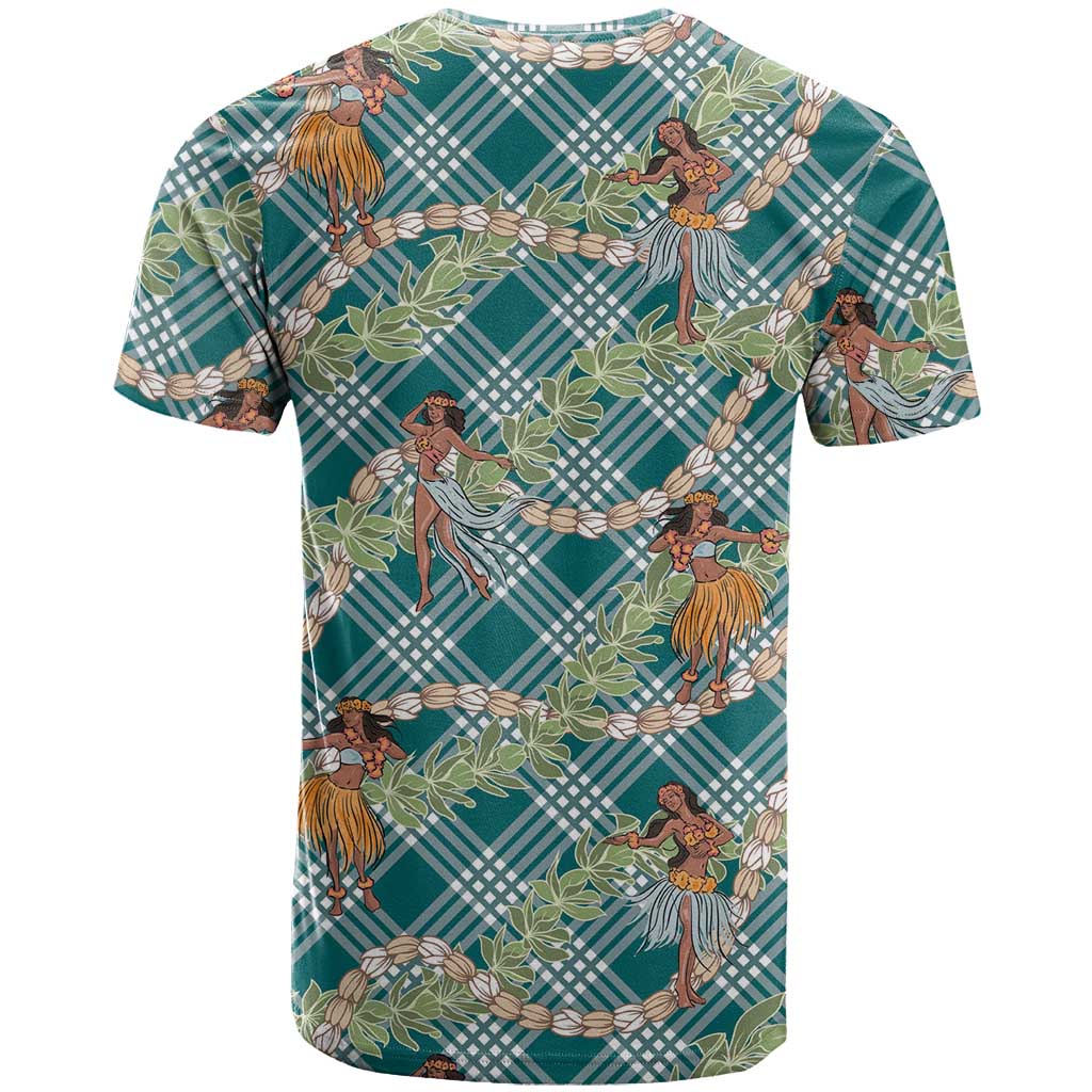 Teal Palaka Hula Girls Seamless Hawaii Aloha T Shirt - Polynesian Pride