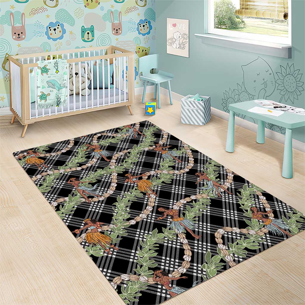 Sable Palaka Hula Girls Seamless Hawaii Aloha Area Rug - Polynesian Pride