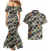 Sable Palaka Hula Girls Seamless Hawaii Aloha Couples Matching Mermaid Dress and Hawaiian Shirt LT7 - Polynesian Pride