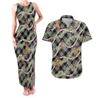 Sable Palaka Hula Girls Seamless Hawaii Aloha Couples Matching Tank Maxi Dress and Hawaiian Shirt LT7 Black - Polynesian Pride