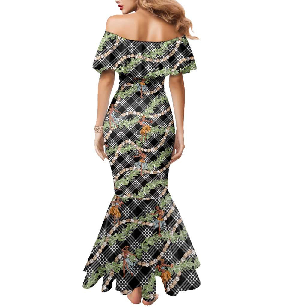 Sable Palaka Hula Girls Seamless Hawaii Aloha Family Matching Mermaid Dress and Hawaiian Shirt LT7 - Polynesian Pride