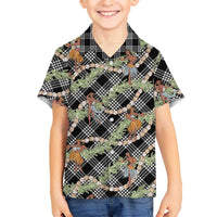 Sable Palaka Hula Girls Seamless Hawaii Aloha Family Matching Mermaid Dress and Hawaiian Shirt LT7 Son's Shirt Black - Polynesian Pride