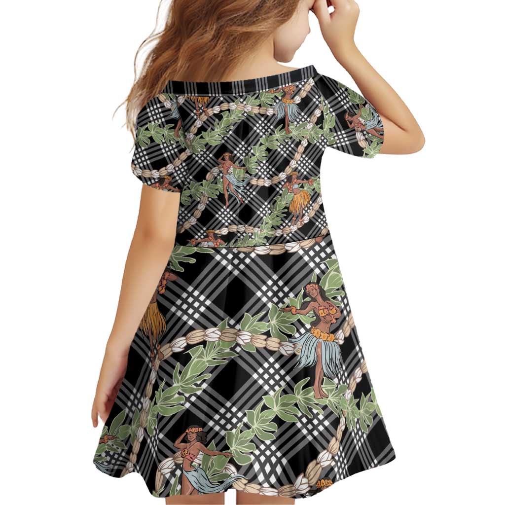 Sable Palaka Hula Girls Seamless Hawaii Aloha Family Matching Off The Shoulder Long Sleeve Dress and Hawaiian Shirt LT7 - Polynesian Pride