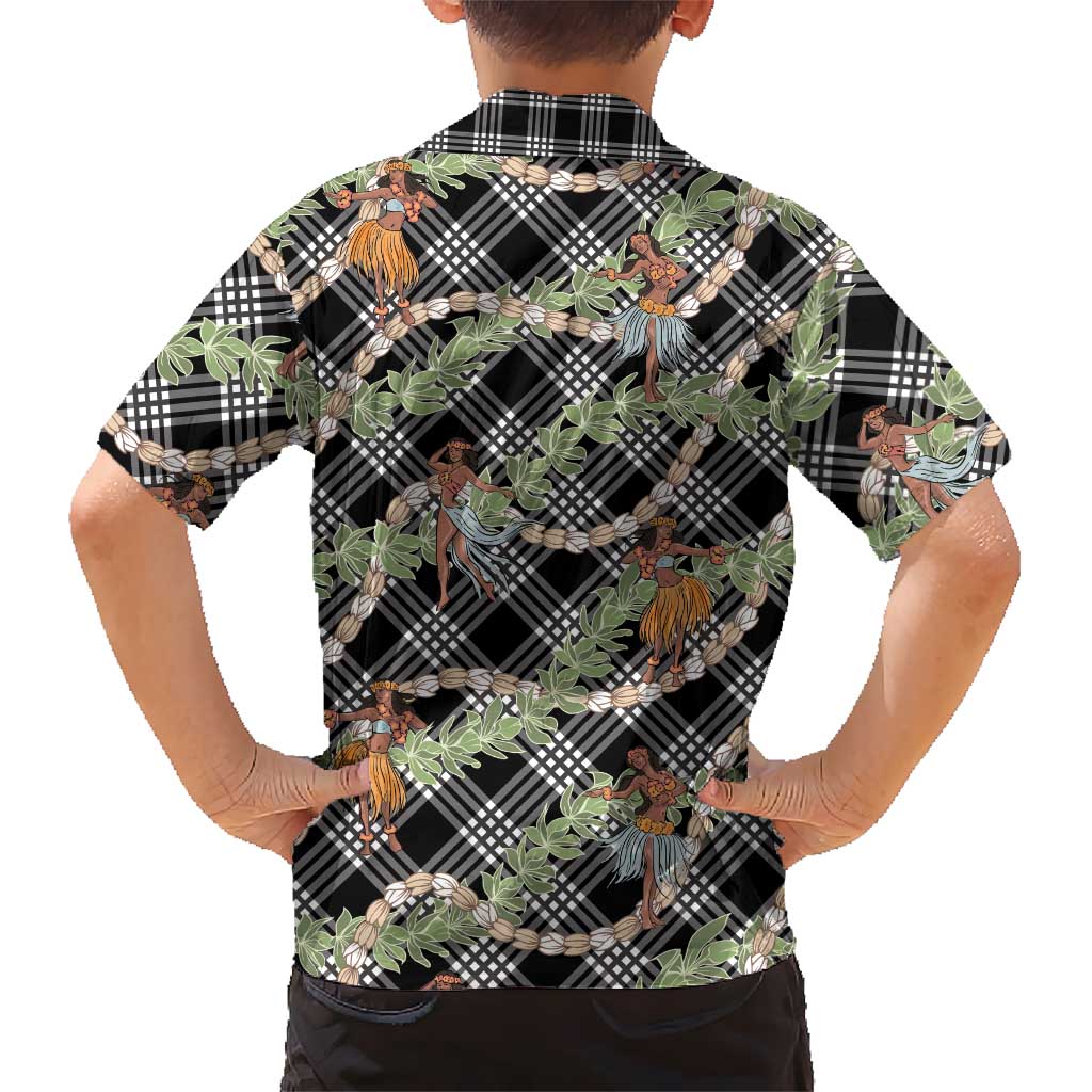 Sable Palaka Hula Girls Seamless Hawaii Aloha Family Matching Puletasi and Hawaiian Shirt LT7 - Polynesian Pride