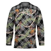 Sable Palaka Hula Girls Seamless Hawaii Aloha Hockey Jersey - Polynesian Pride