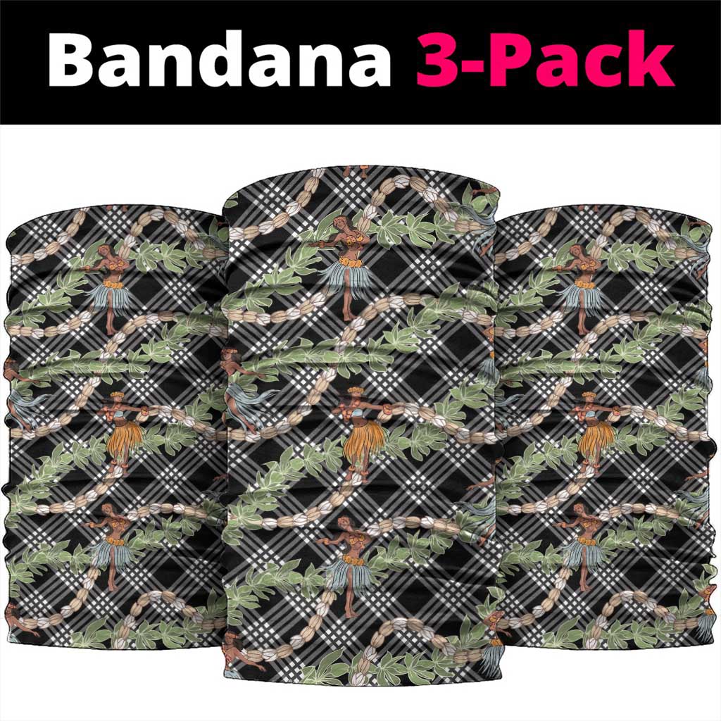Sable Palaka Hula Girls Seamless Hawaii Aloha Neck Gaiter LT7 package One Size: 25*50cm Black - Polynesian Pride