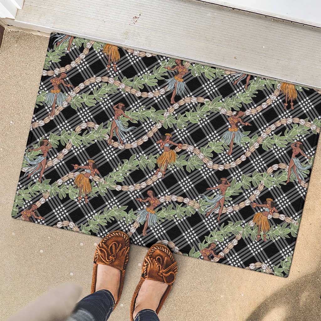 Sable Palaka Hula Girls Seamless Hawaii Aloha Rubber Doormat - Polynesian Pride