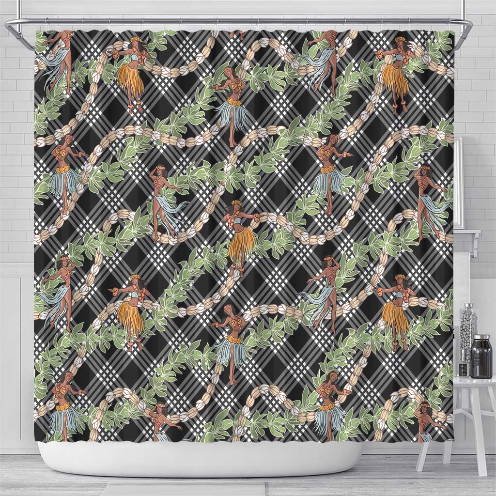 Sable Palaka Hula Girls Seamless Hawaii Aloha Shower Curtain - Polynesian Pride