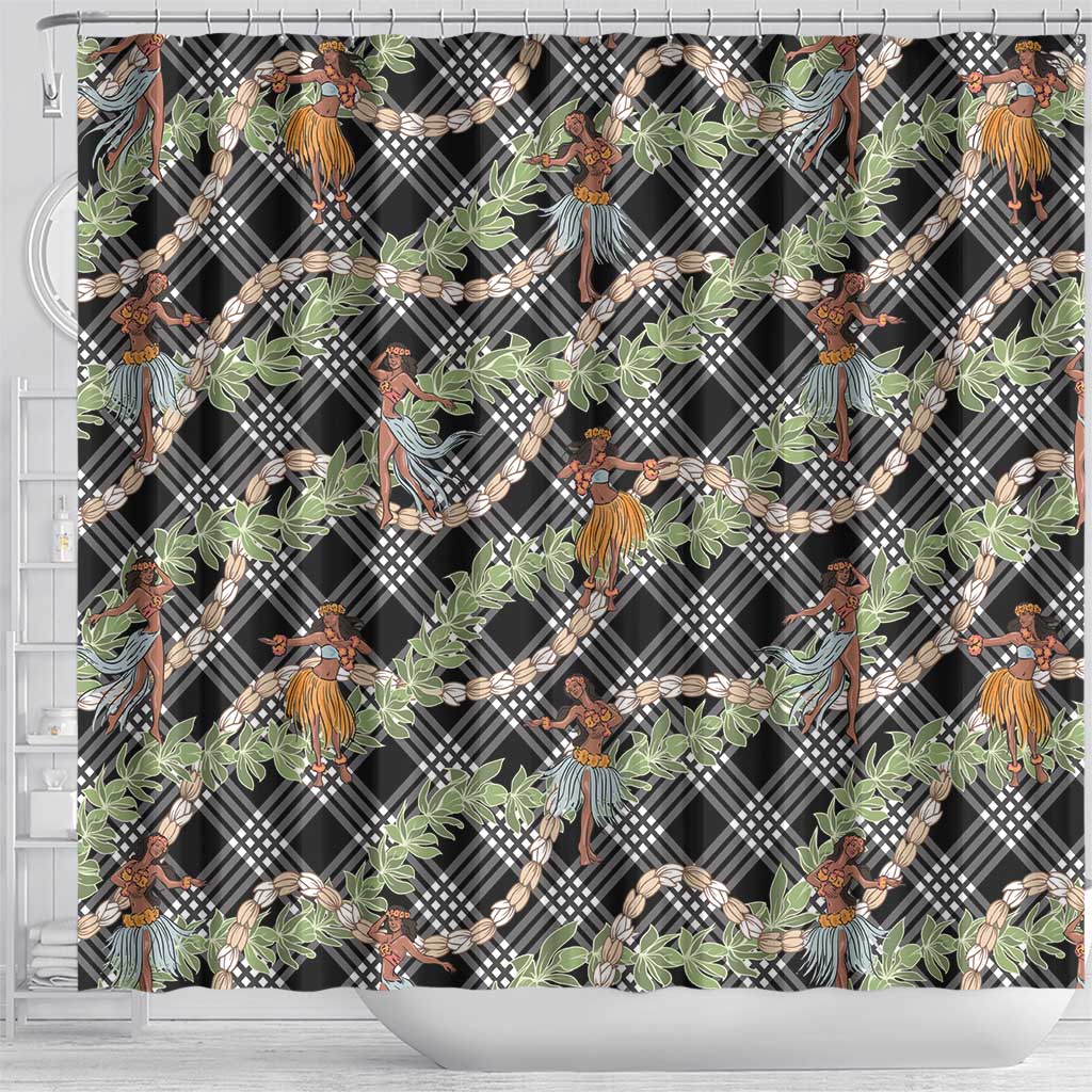 Sable Palaka Hula Girls Seamless Hawaii Aloha Shower Curtain - Polynesian Pride