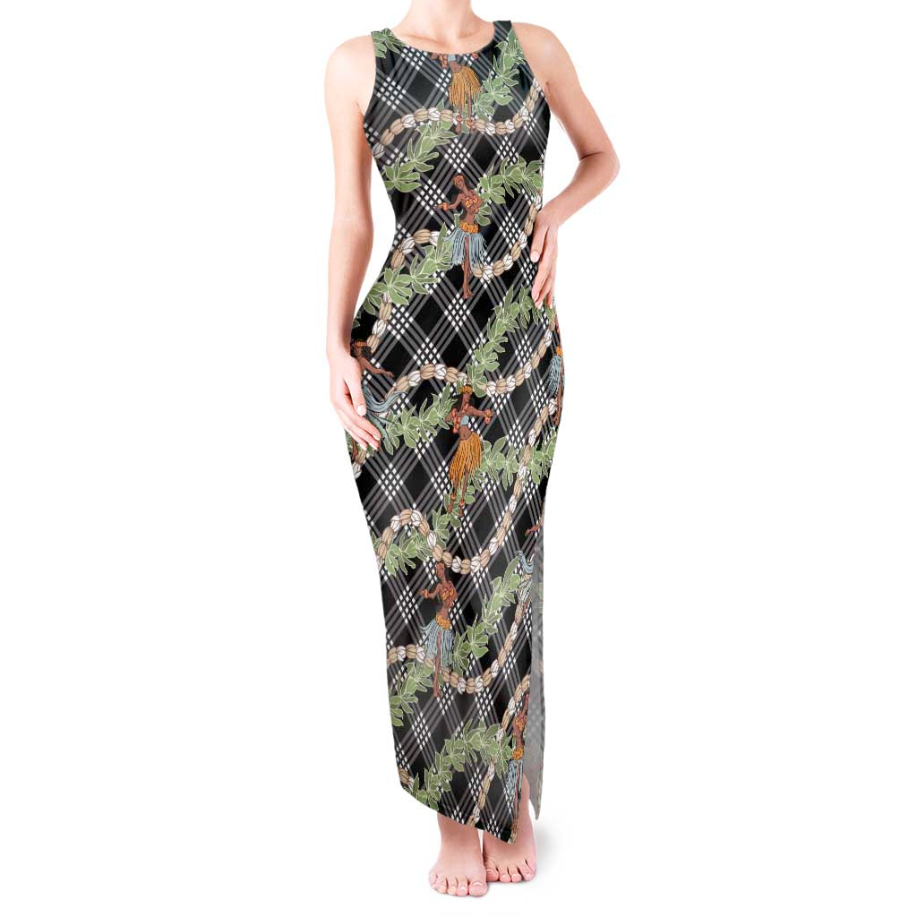 Sable Palaka Hula Girls Seamless Hawaii Aloha Tank Maxi Dress - Polynesian Pride
