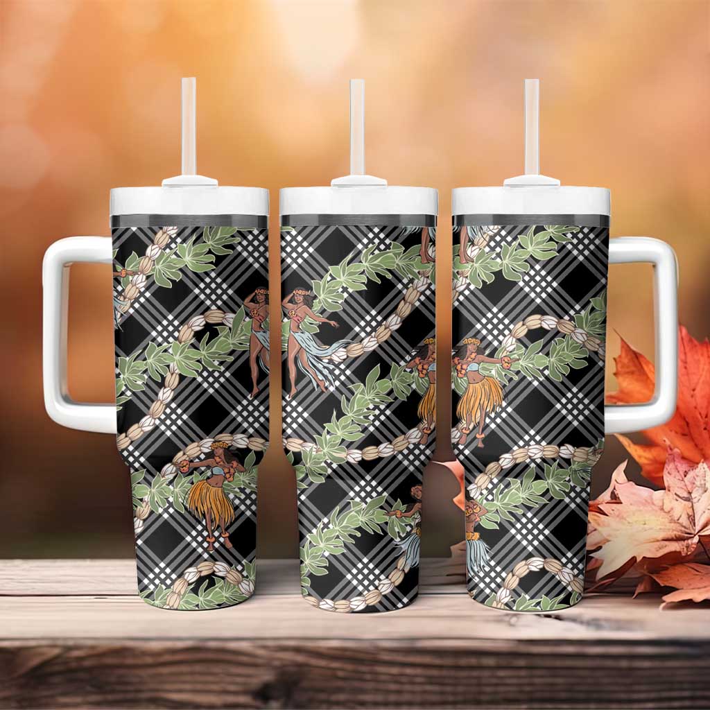 Sable Palaka Hula Girls Seamless Hawaii Aloha Tumbler With Handle - Polynesian Pride