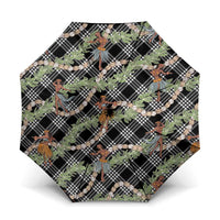 Sable Palaka Hula Girls Seamless Hawaii Aloha Umbrella LT7 One Size Folded 11.42 inch Opened Diameter 37.4 inch Black - Polynesian Pride