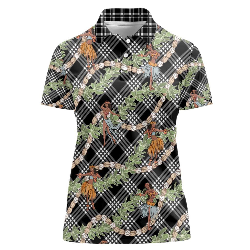Sable Palaka Hula Girls Seamless Hawaii Aloha Women Polo Shirt - Polynesian Pride