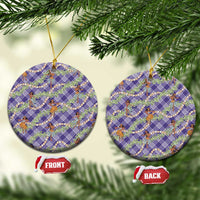 Lavender Palaka Hula Girls Seamless Hawaii Aloha Ceramic Ornament LT7 Circle Lavender - Polynesian Pride